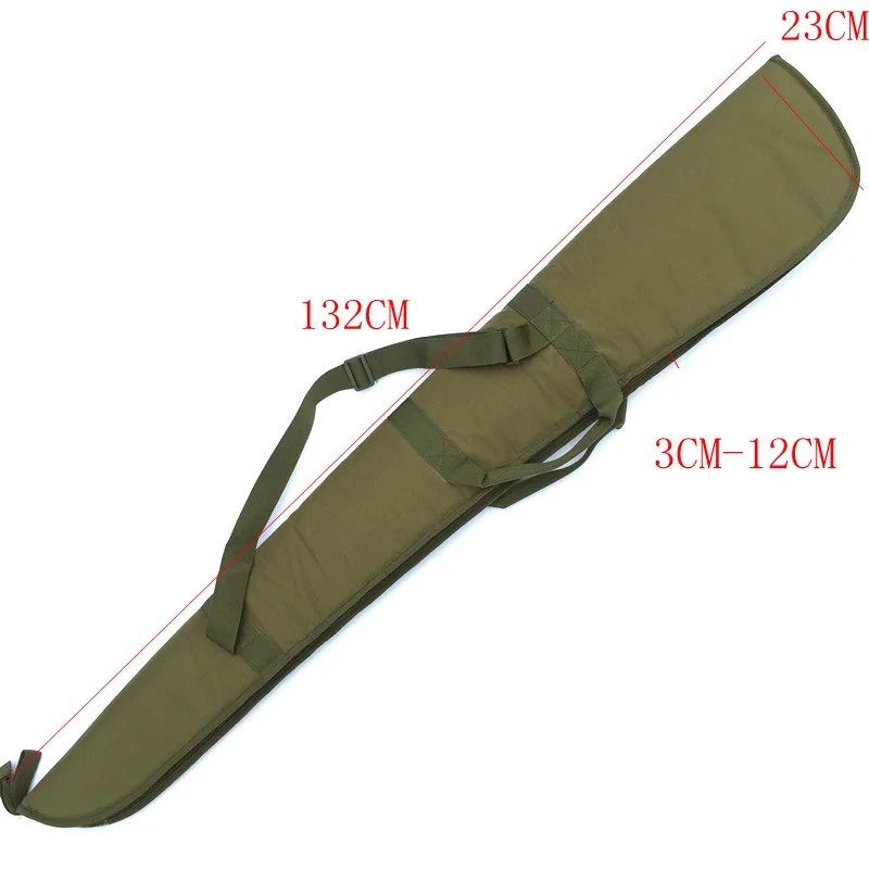  130cm Tactical Rifle Bag 600D Oxford Cloth Camo Military Hunting Gun Case Shoulder Strap Concealed 