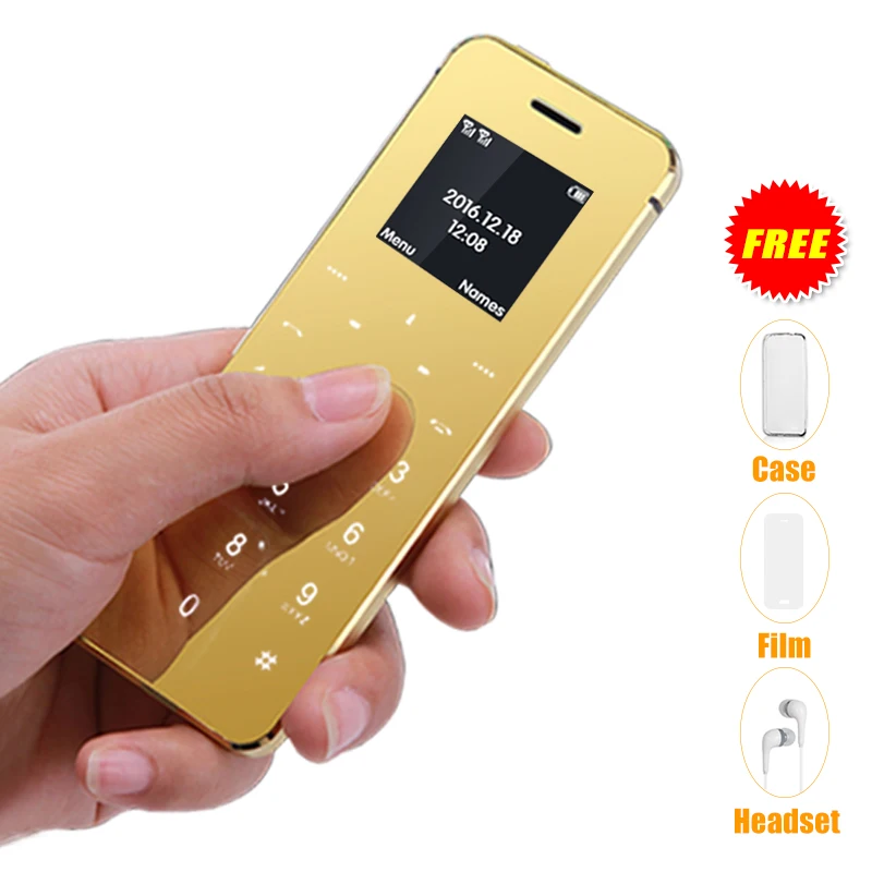 Ulcool V36 Ultrathin credit card cellphone metal body bluetooth dialer cell phone FM mp3 dual SIM