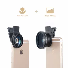 CimaPro XCL 4K universal attachable 3 in 1 fisheye wide angle macro lens clip for font