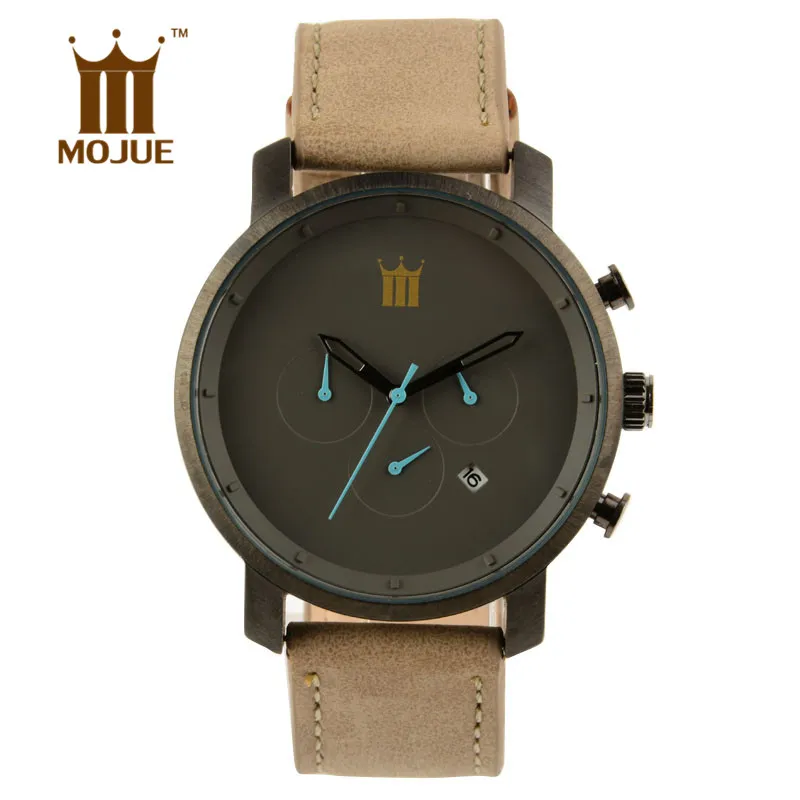 HOT 2017 Top MOJUE Brand Wristwatches Men s watch Fashion Leather Strap Sports Quartz Watch Waterproof