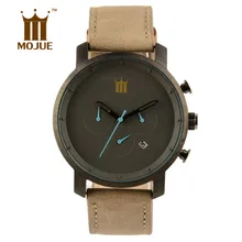 CHAUDE 2017 Top MOJUE Marque Montres Hommes de montre De Mode Bracelet En Cuir Sport Quartz Montre Étanche Horloge Robe Montres
