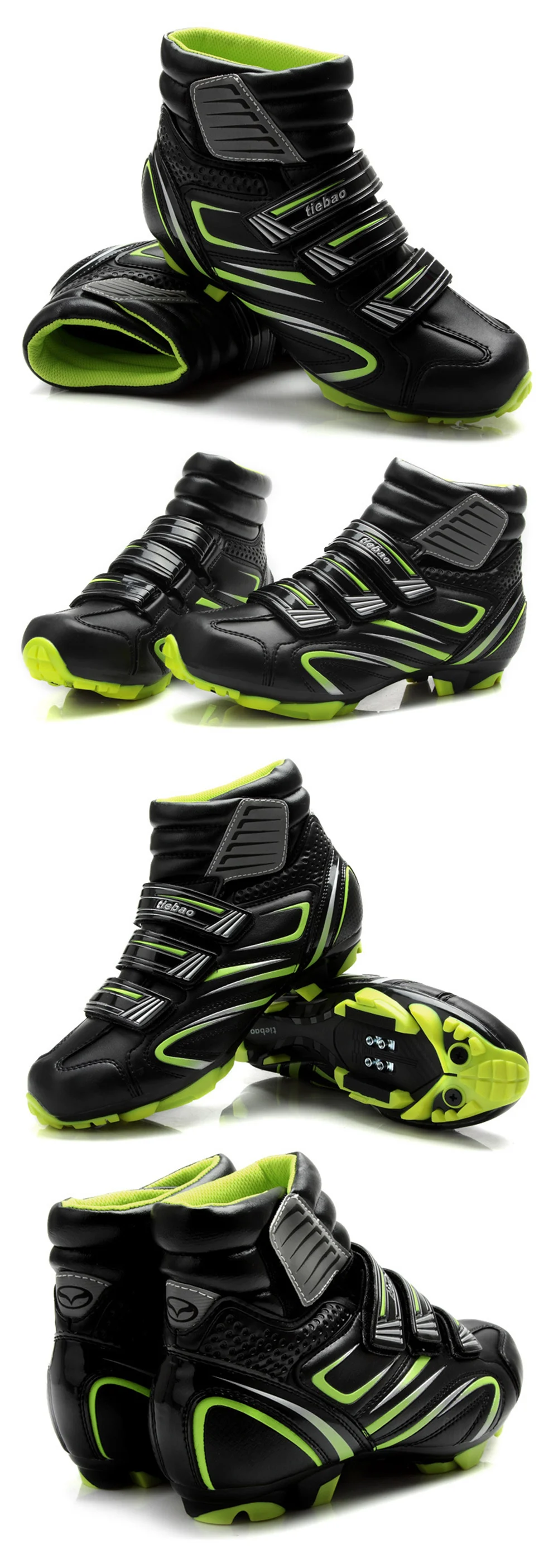 TIEBAO Winter Cycling Shoes SPD Pedals Set Sapatilha Ciclismo MTB Bike Bicycle Breathable Self-locking Riding bicycle Shoes