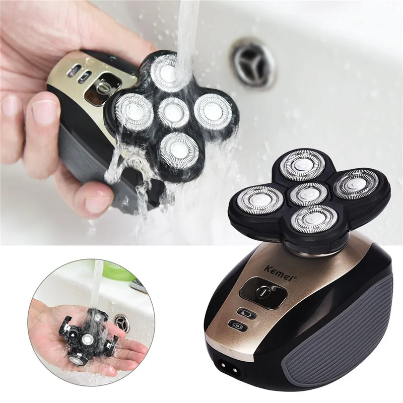 Kemei 5 In 1 Electric Shaver Men Nose Hair Trimmer Washable 4d