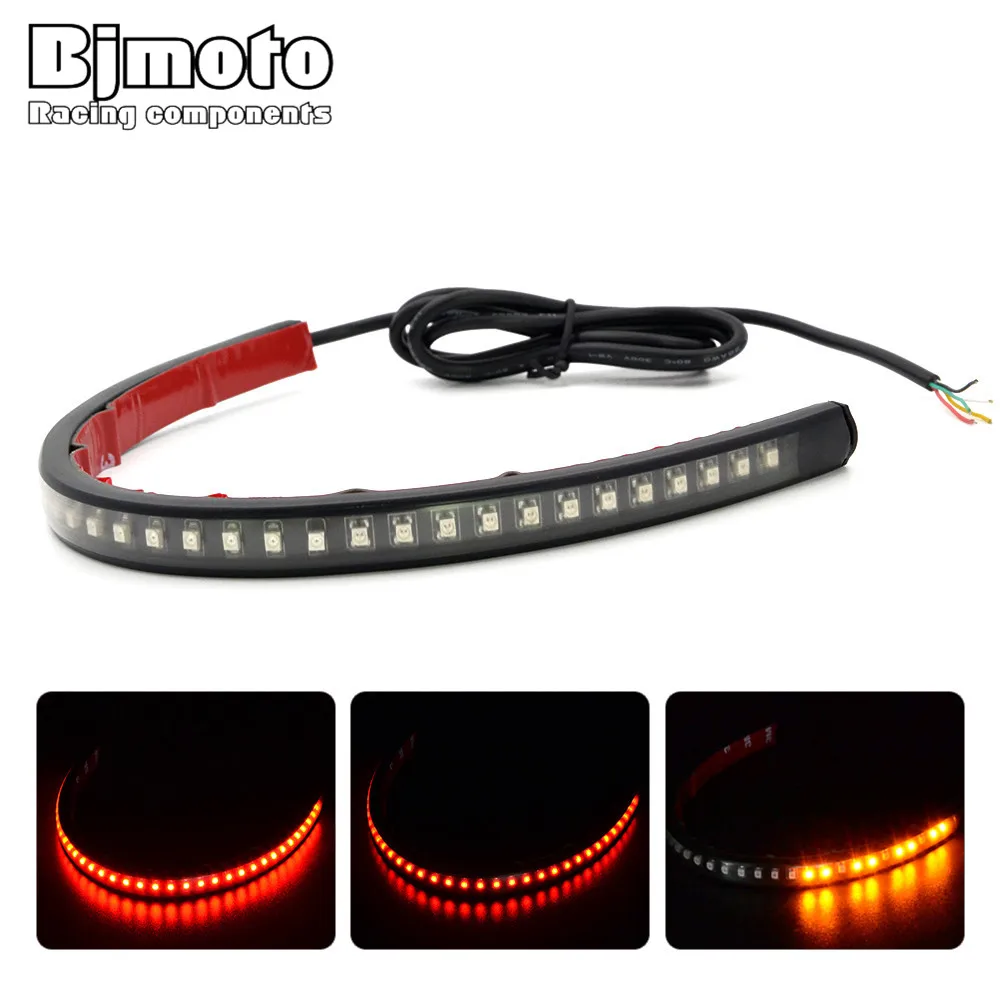 Motorcycle Light Bar Strip Tail Brake Stop Turn Signal License Plate Light Integrated 3528 SMD Truck SUV ATV Car Taillght 