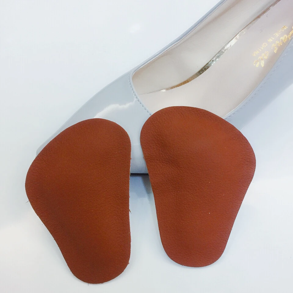 1 пара кожа ортопедические арки поддержка стопы вставка для женская обувь высокий каблук Frontfoot Flatfoot подушки половина двор колодки