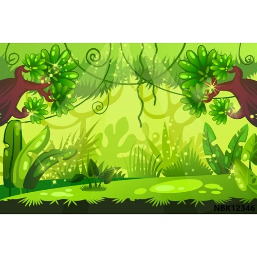 Laeacco летние зеленые тропические пальмы джунгли детские Портретные фотографии фон виниловый фотографический фон для фотостудии - Цвет: NBK12346