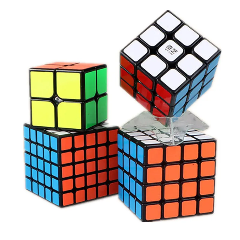 4 шт./компл. магический куб Qiyi Подарочный пакет магический куб набор 2x2x2 3x3x3 4x4 5x5x5 треугольник Dodecahedron Mastermorphix головоломка на скорость игрушки кубик рубика