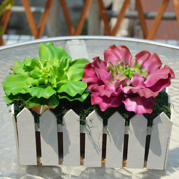 NuoNuoWell 2018 New Design Artificial Bonsai Succulents without Pots