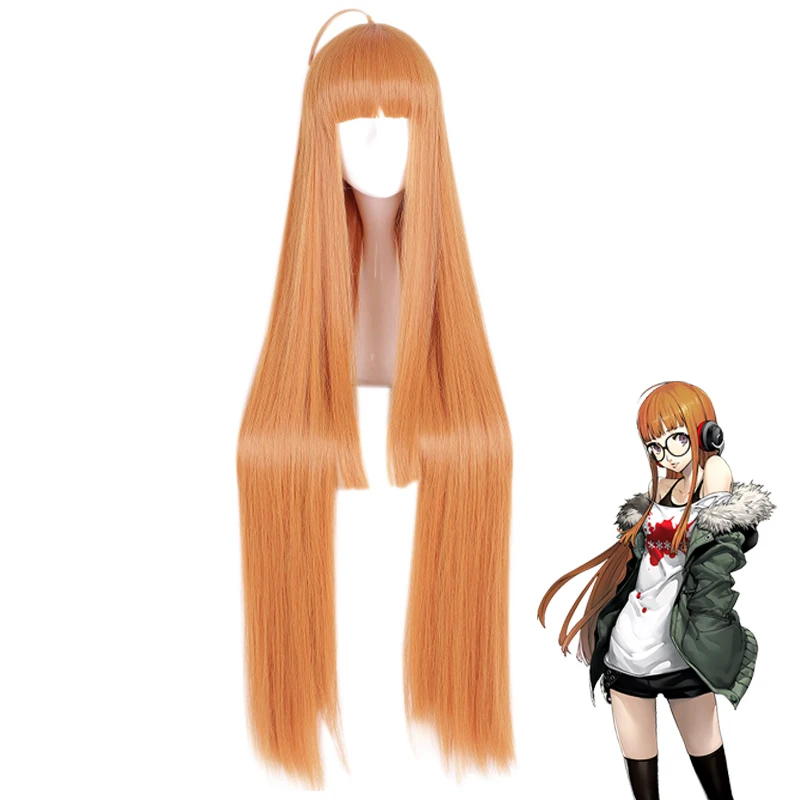 

Anime Persona 5 Futaba Sakura Wig Cosplay Costume Women Long Synthetic Hair Halloween Party Role Play Wigs