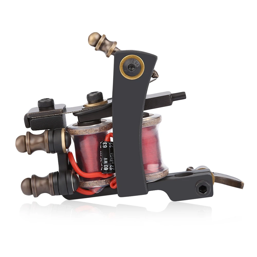 Professional Iron 8 Wrap Coils Electric Tattoo Machine Gun Linertattoo