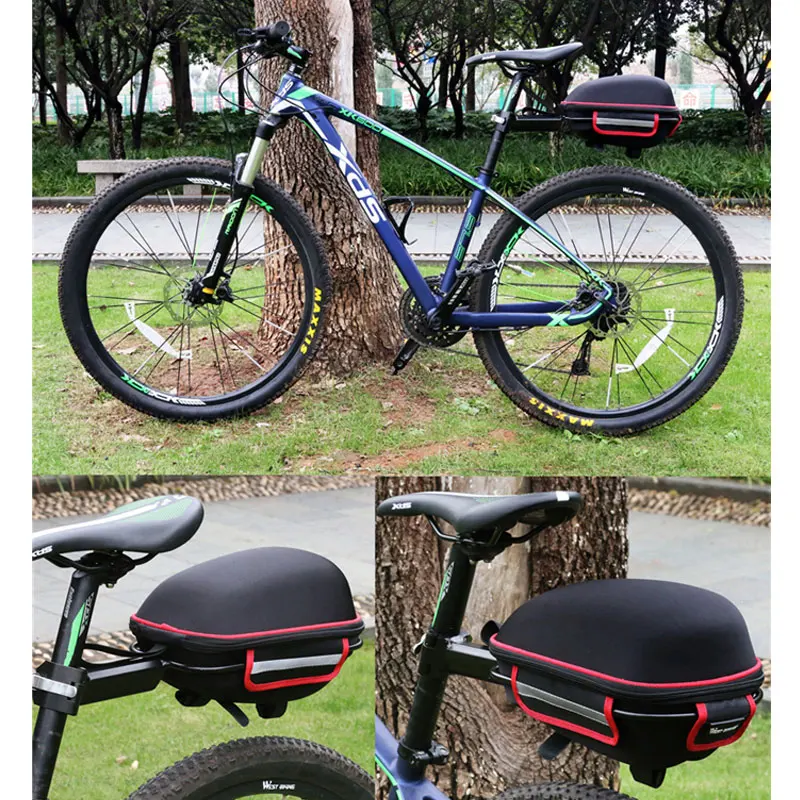 Perfect WEST BIKING Cycling Saddle Bag Reflective Waterproof Mountain Bike Cycling Tail Extending Rain Cover Bicycle  Bike Rear Bag 5