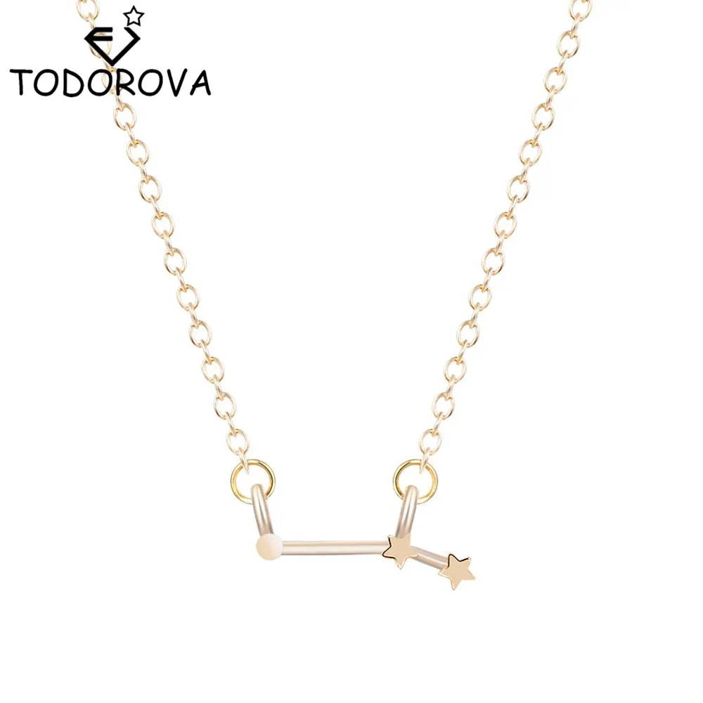 

Todorova Aries Necklace Pendnat Signs 12 Star Zodiac Constellation Necklaces for Women Astrology Necklaces