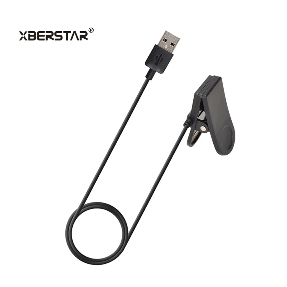 XBERSTAR Ladegerät für Garmin VivoActive HR GPS Smartwatch USB Daten & Ladekabel Cradle Clip Herz R