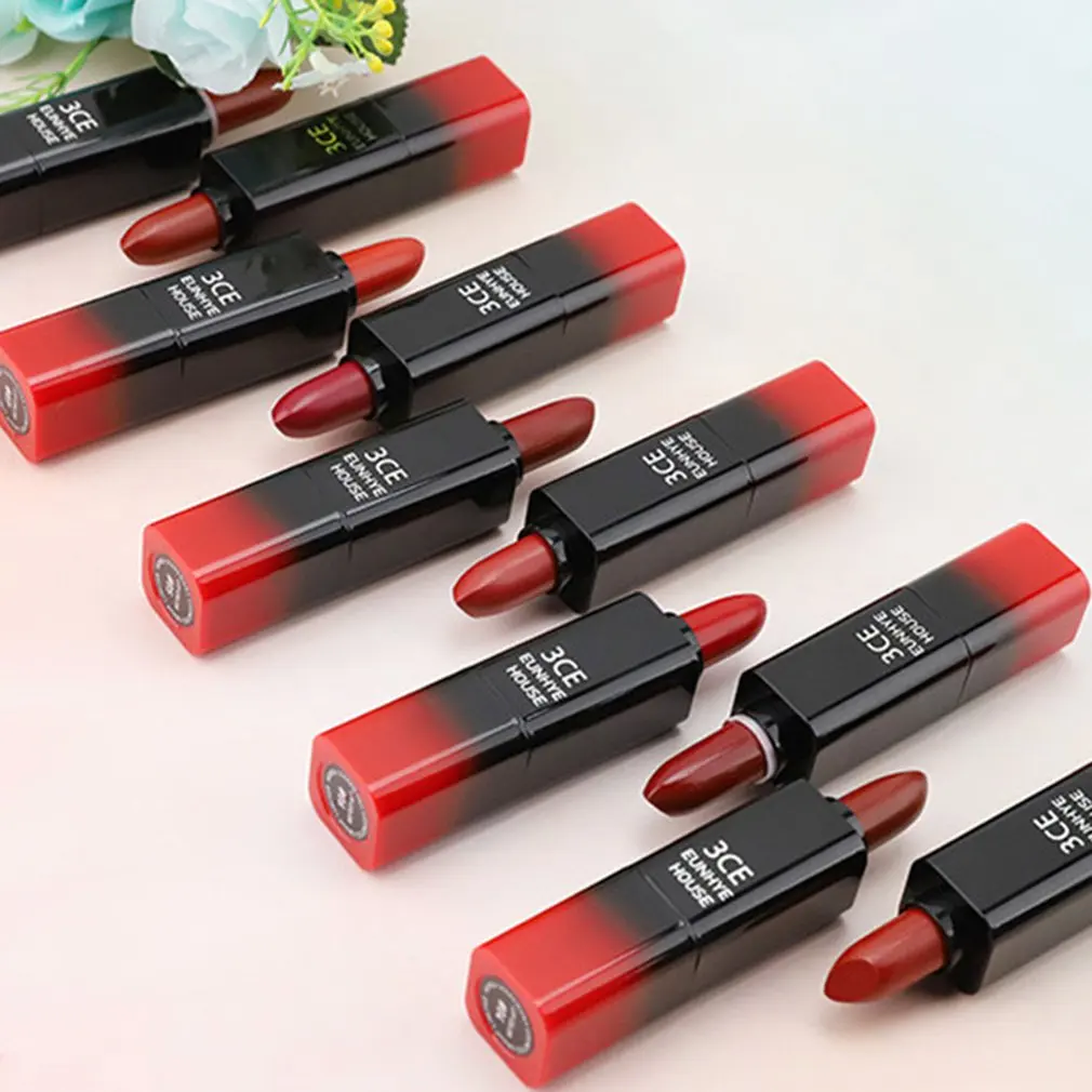 

Matte Lipstick Rotating Bullet Head Moisturizing Lip No Fading Long-lasting Lipstick Waterproof Lip Makeup