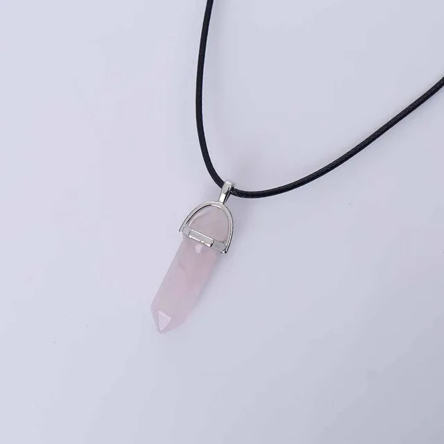 5 VKME, новинка, хит, гексагональный кристалл, тигровый глаз, бирюза, кулон, аметист, цепи с каменными подвесками, ожерелье для женщин, ювелирные изделия - Окраска металла: 5