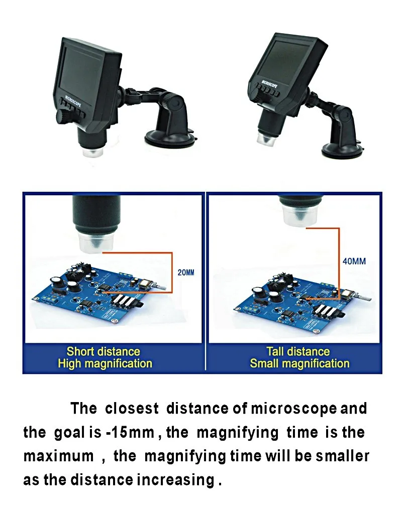 1-600x 3.6MP USB цифровой электронный микроскоп Портативный 8 светодиодный микроскоп vga с 4," HD O светодиодный экран для ремонта материнской платы PCD