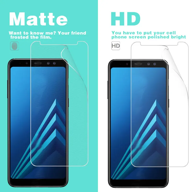 Прозрачная глянцевая пленка для Samsung Galaxy A8 Plus A730F 6 в матовой Антибликовой