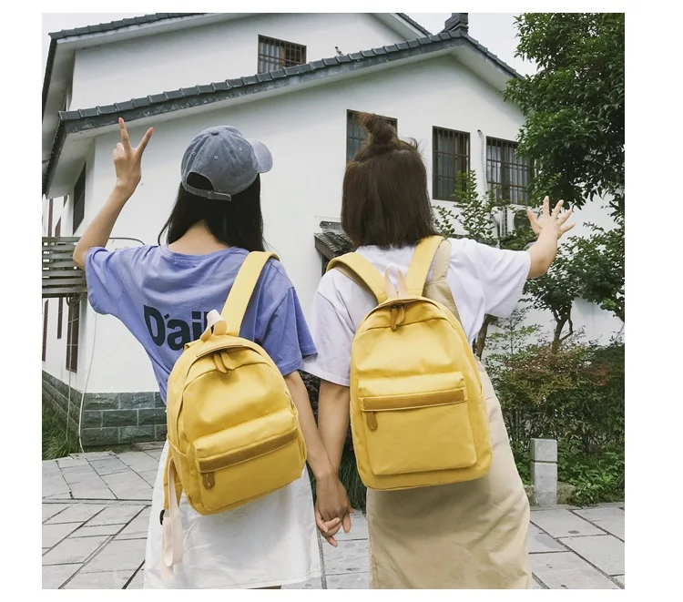 MJ Women Canvas Backpacks Ladies Shoulder School Bag Backpack Rucksack for Girls 2019 Travel Fashion Bag Casual Student Bag (6)