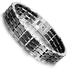 Tungsten Magnetic Mens Bracelet Three Layers Health Care Jewelry B1403