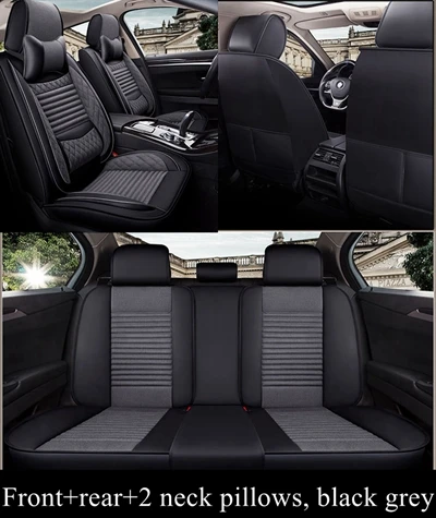Передняя+ задняя крышка сиденья автомобиля для Buick Enclave encore envision Excelle XT lacrosse regal verano - Название цвета: Gray with Pillows
