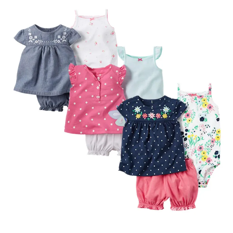 Fashion 2017 Orangemom Summer short sleeve baby sets for baby girl clothes cotton girls clothes Toddler
