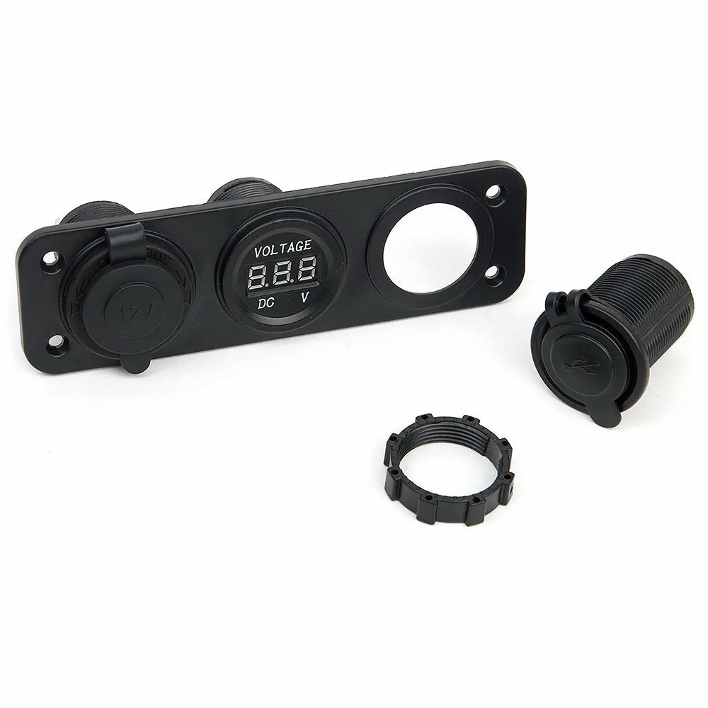 Автомобильное зарядное устройство вилка мотоцикла 2 Usb двойной адаптер 12 v/24 v Moto прикуриватель розетка Цифровой вольтметр 3.1a/4.2a зарядное устройство для телефона