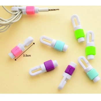 

10pcs/lot Mobile phone earphone cable Protective sleeve receives wire winding machine Charger data wire protection sleeve