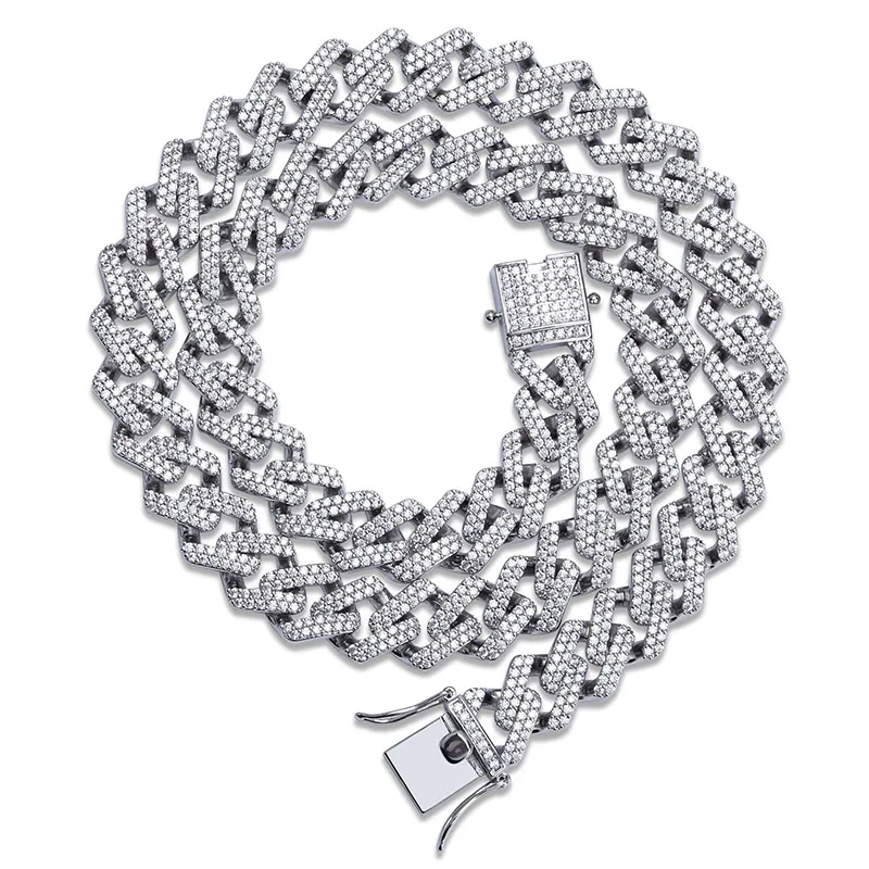 

Iced Out Chains For Men Fashion Necklace Luxury Hip Hop Jewelry Hipster Men AAA Cubic Zirconia Necklace