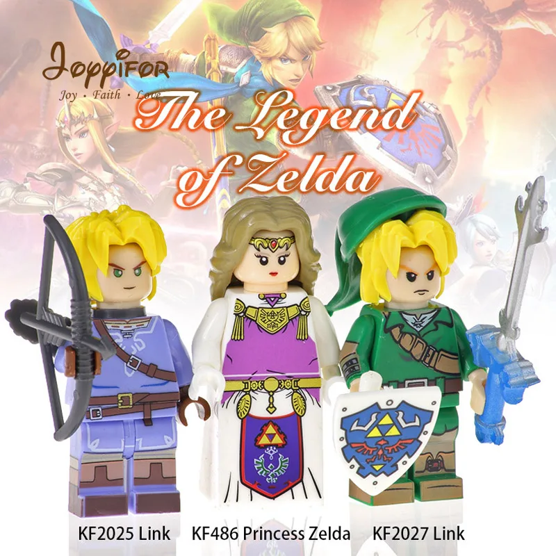 

FGHGH Action Figure The Legend of Zelda Game Princess Zelda Link Building Blocks NinjagoINGlys Dolls Toys For Children KF2027