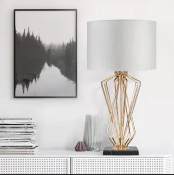 

Modern Table Lamp For Living Room Contemporary Desk Lamp Bedside Lamp lampara de mesa Metal Plating Table Lamp Designer's Choice