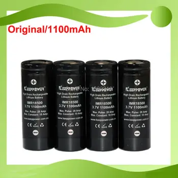 

Free shipping!!! 10PCS/LOT Original Keeppower 3.7V 18500 1100mAh High Drain 10A Li-ion E-Cig Battery
