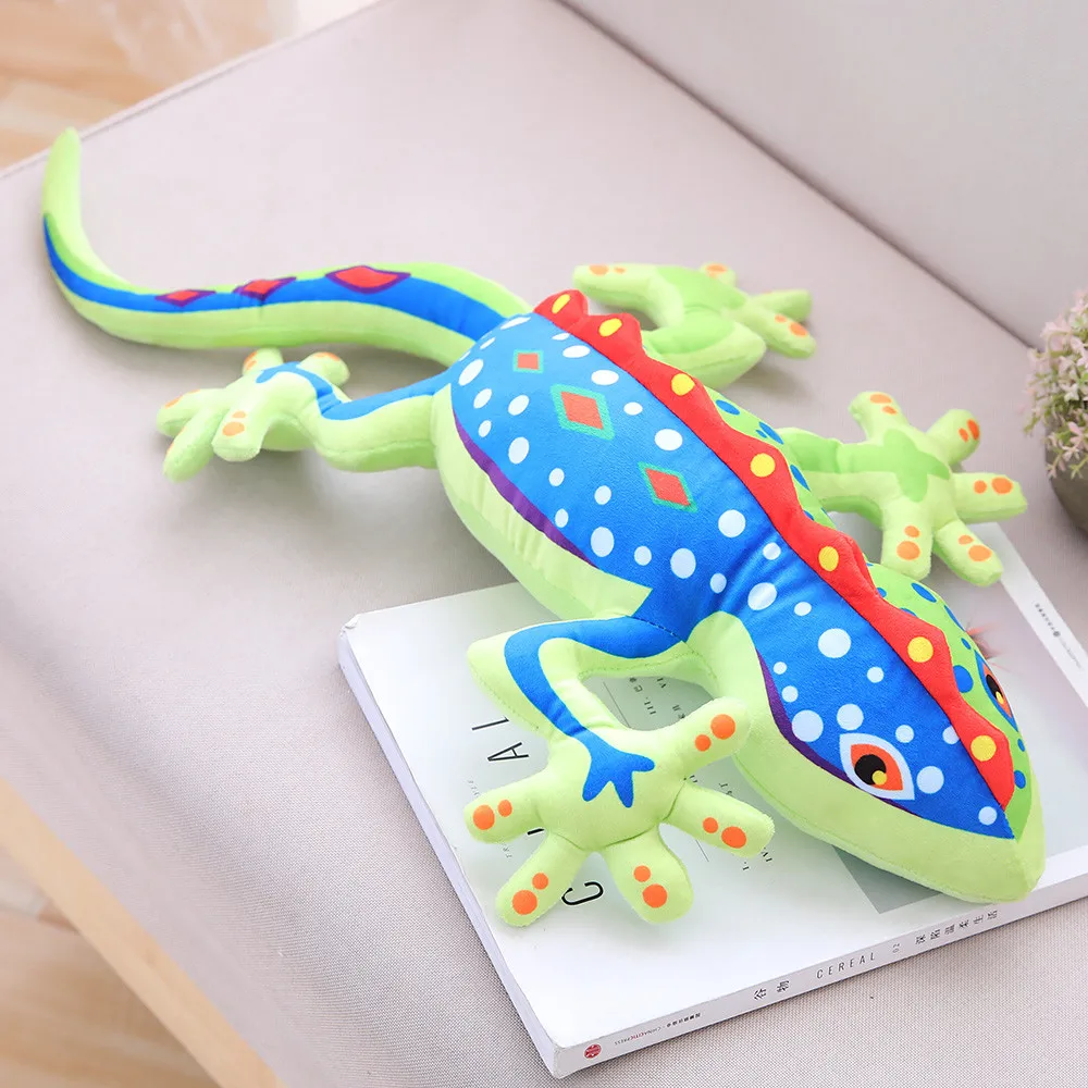 Grande peluche XXL 70 cm Cameleon Gecko Lesard Vert jaune orange Best Made  chez vous des demain