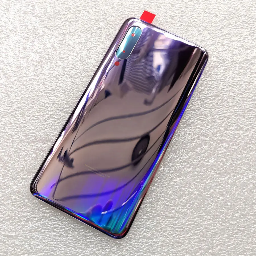 Gorilla glass для xiaomi 9 mi 9 mi 9 задняя крышка Задняя Дверь Замена Жесткий Чехол для батареи задняя крышка корпуса Explorer - Цвет: Purple