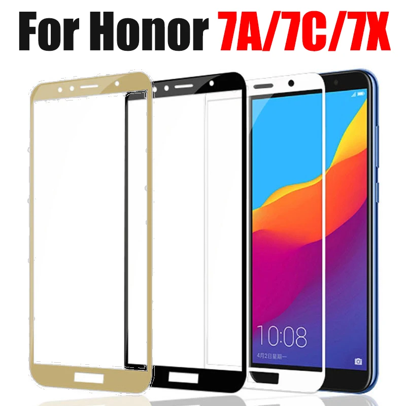 

Protective Glass For Honor 7x 7c Pro Safety Screen Protector Tempered Glass On For Huawei Honor 7a Honer A7 C7 X7 7 A C X Film