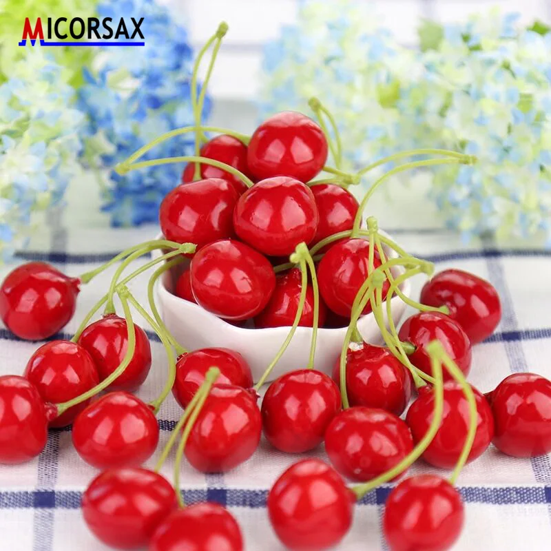 

Simulation Small Cherry Reusable Photography Props Artificial Red Small Fruit Model Wedding Evening Party Festival Decoration