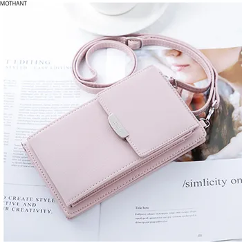 

Mini mobile phone bag fresh wallet female vertical large capacity ladies wallet mini fashion wallet solid color key case