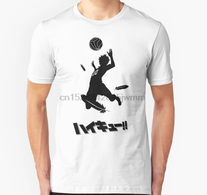 Men tshirt Short sleeve Haikyuu Hinata spike black Unisex T Shirt tee tops Women t-shirt | Мужская одежда
