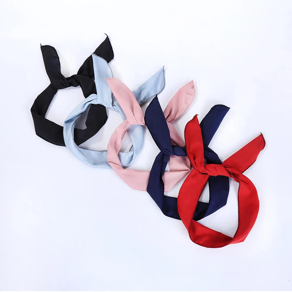 Fashion Women fabric DIY Ties Band Hairbands Headbands for Women Girls Hair Accessories Multi-colors Print Headwear (14)