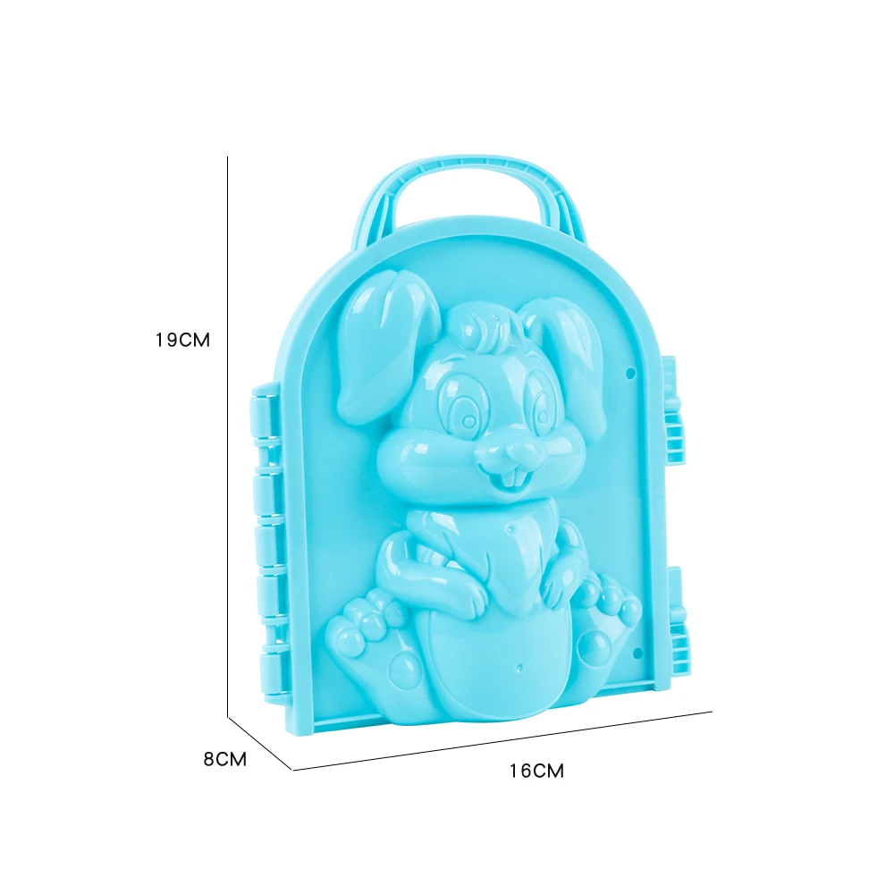 awesome  Funny Beach Sand Game 3D Cartoon Rabbit Mold Beach Snow Sand Model Children's Model Toys Children O