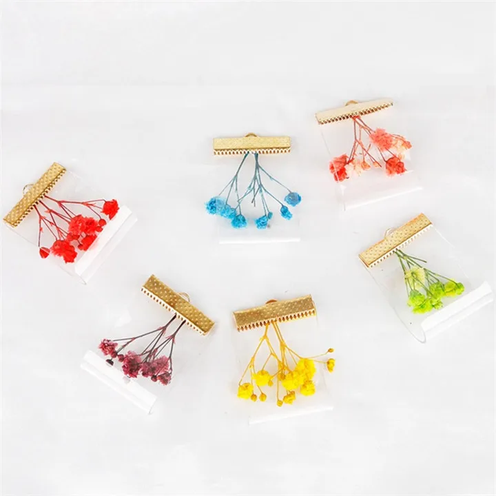 1  2pcs PVC Dried Flower Pendant For Hand Made Diy Earrings Necklace Jewelry Marking Stud Earrings Ear Clip Jewelry Accessories