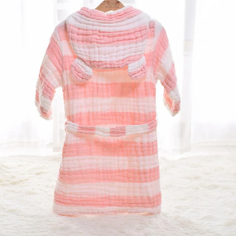 Детский банный халат с капюшоном, банное полотенце, очень мягкая детская мочалка, хлопковый марлевый комплект для ухода за новорожденными