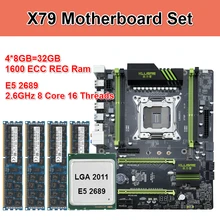 Kllisre X79 комплект материнской платы с Xeon E5 2689 4x8 ГБ = 32 Гб 1600 МГц DDR3 память ECC Reg ATX USB3.0 SATA3 PCI-E NVME M.2 SSD