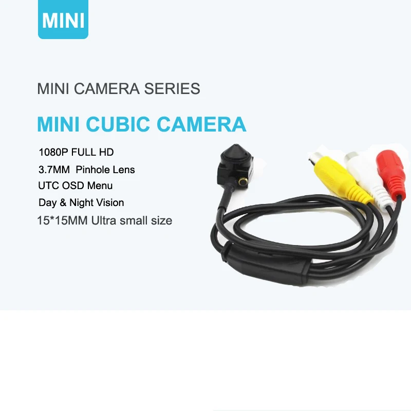 

1080P FULL HD AHD CVI TVI CAMERA MINI CAMERA 15*15MM ULTRA SIZE SUPPORT UTC OSD WITH AUDIO CUBIC CAMERA