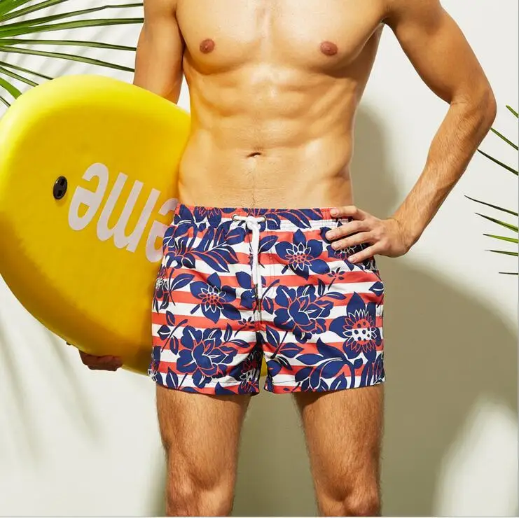 

Mens Swimwear Swim Shorts Trunks Beach Board Shorts Swimming Short Striped Swimsuits Mens Running Sports Surffing shorts#c49
