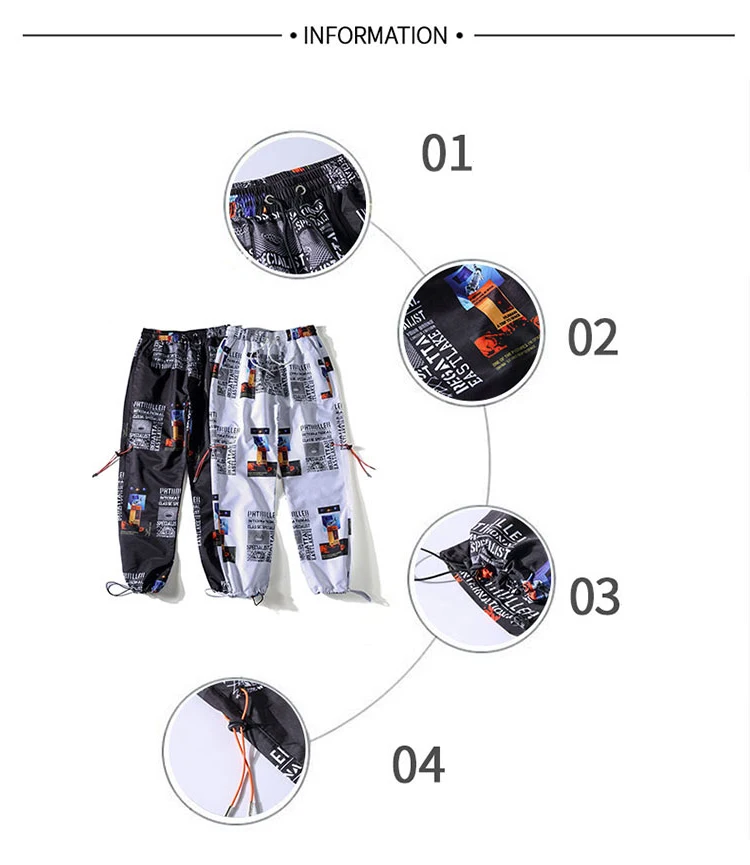 New High Street Fashionable Printed Men's Jogger Trouser Hip Hop Homens Casual Bermuda Harem Pants Sweatpants Streetwear