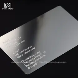 Персональный Вогнутый выпуклый Человек вырез качественная нержавеющая сталь визитная металлическая карта
