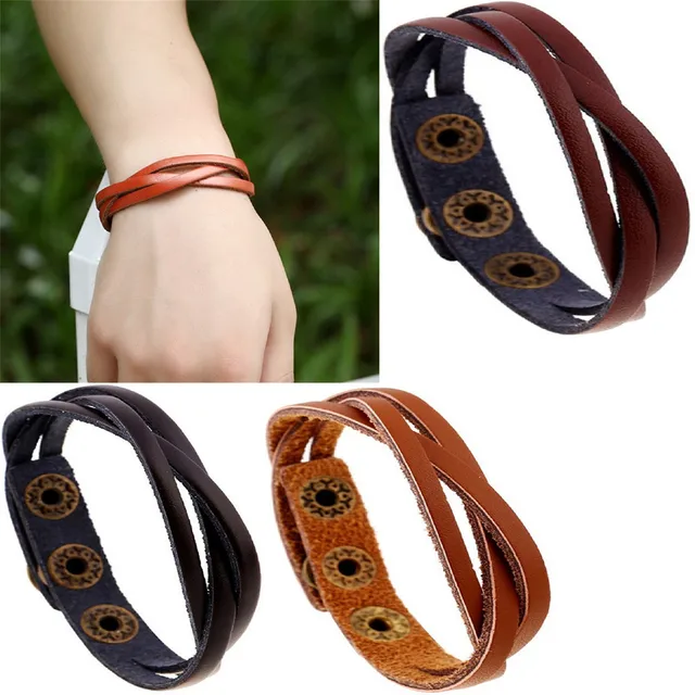 susenstone New Jewelry New Leather Wrap Braided Rope Wristband Punk Men Women Br susenstone New Jewelry New Leather Wrap Braided Rope Wristband Punk Men Women Br