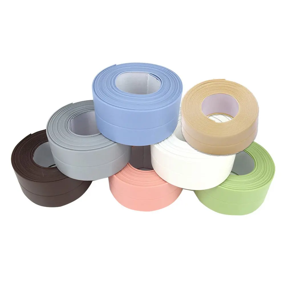 

Self Adhesive Waterproof Mildew-proof Seam Sealing Strip PVC Sticker Bathroom Wall Corner Line Sink Stickers for Home Use