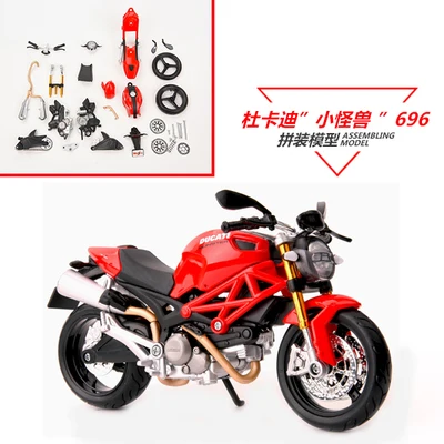 Brinquedos Diy сборка модель мотоцикла Игрушка Kawasaki несколько стилей 1:12 головоломка для ребенка подарок или коллекция - Цвет: as the picture