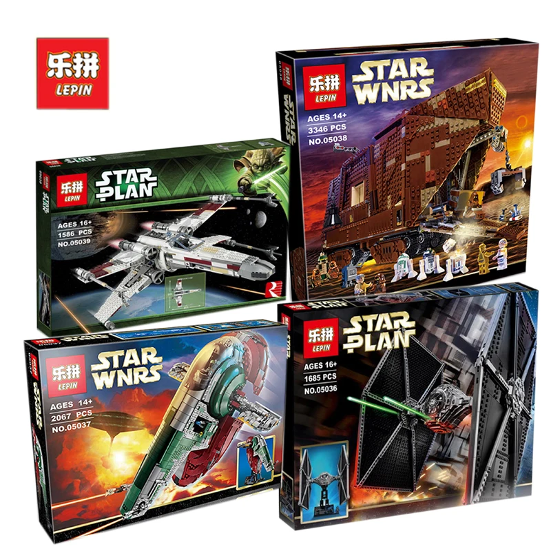 

Lepin 05036 05037 05038 05039 Star Wars Sandcrawler Slave NO.1 Building Blocks Bricks Toys Compatible Legoing 75060 10240 75059